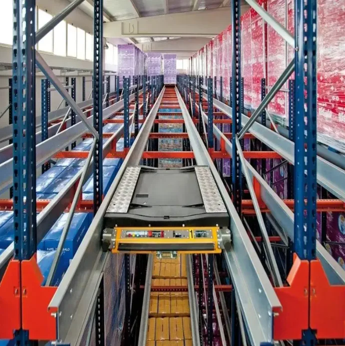 Semi-automatic shelf system four way shuttle car remote control radio shuttle shelf can be used for cold storage factory storage