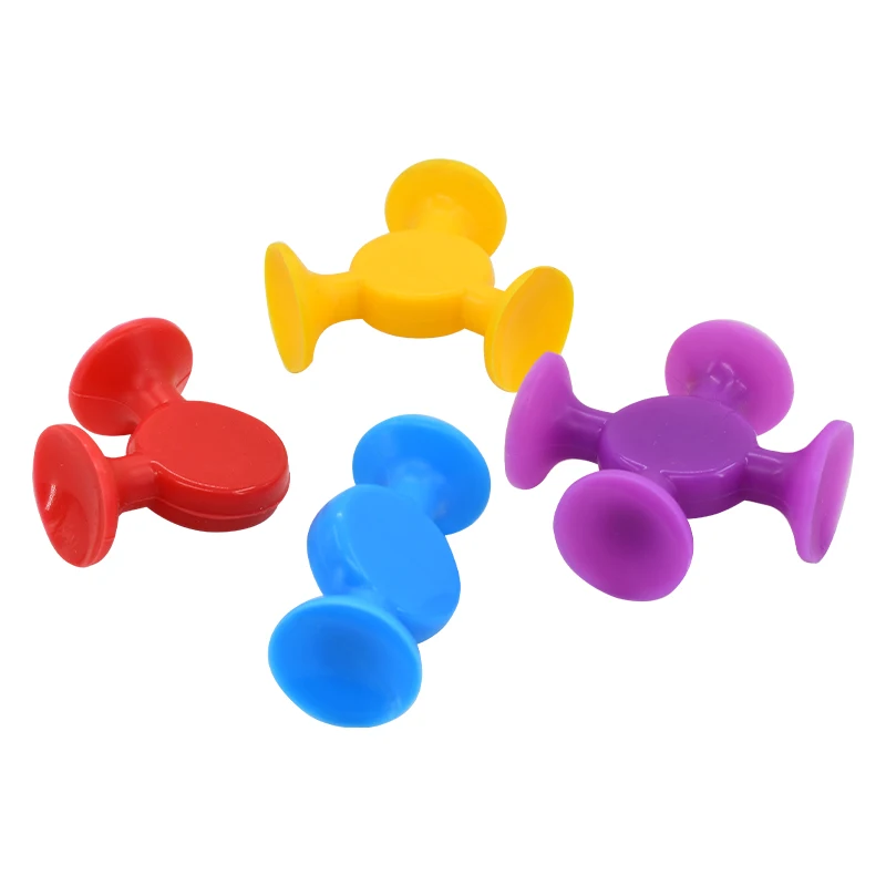 Hot-Selling Suction Cup Assembled Educational Silicone Sucker Construction Toy Funny Starter Set Silicone Building Blocks