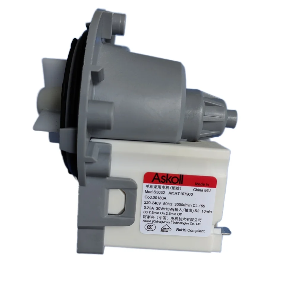 Washing Machine Drain Pumps Askoll DC31-00180A 220-240V 50HZ 30W/15W S3032 Motor for Washing Machine for Samsung DC31-30008D