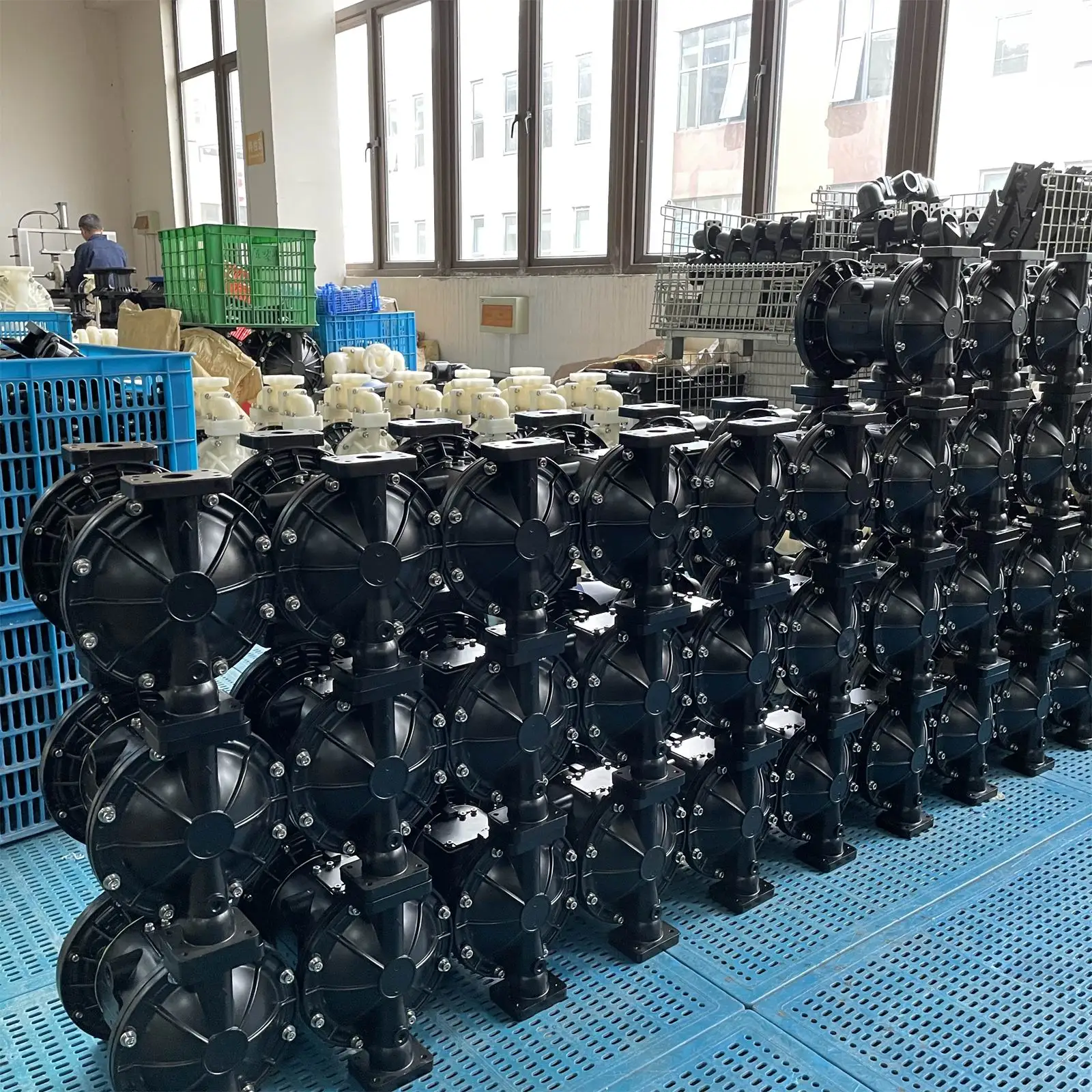 PP Plastic Pumps Air Operated Double Diaphragm Pump for chemical chocolate honey
