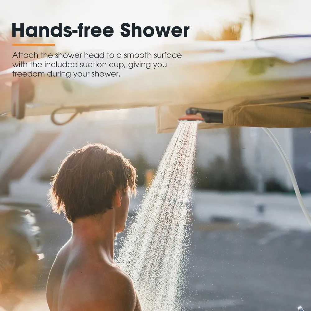 SAN HIMA Portable Camping Shower Outdoor USB Rechargeable 12V Electric Camping Shower