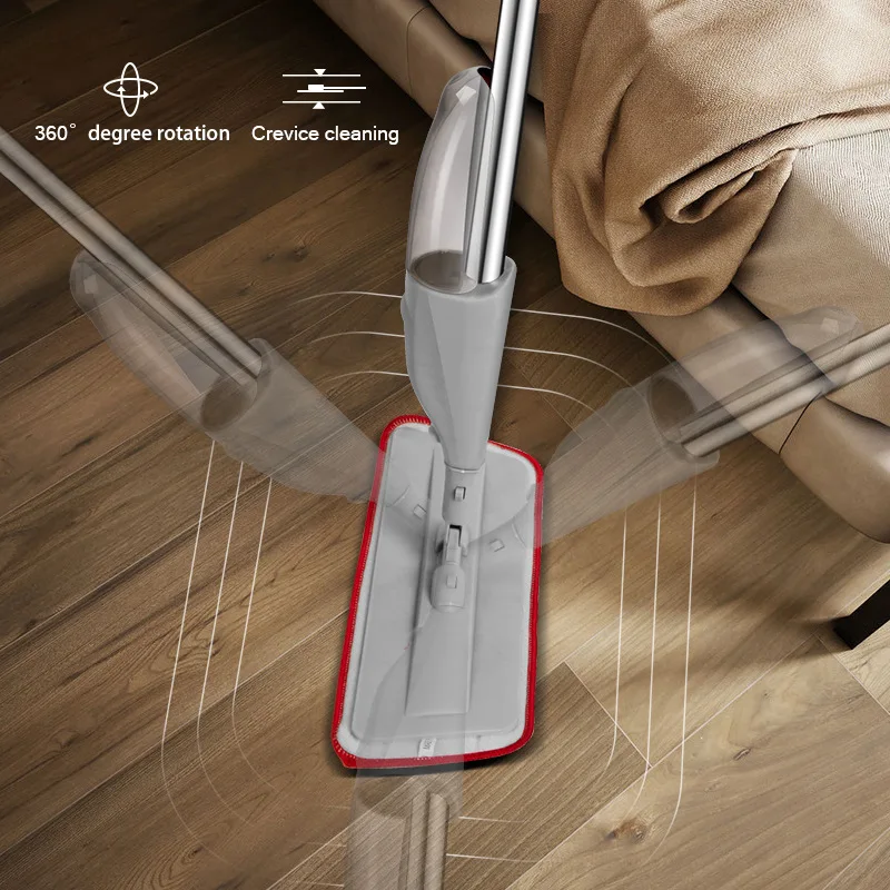 2023 hot seller with red and blue spray microfiber cloth spray mop eco-friendly with water tank spray mop