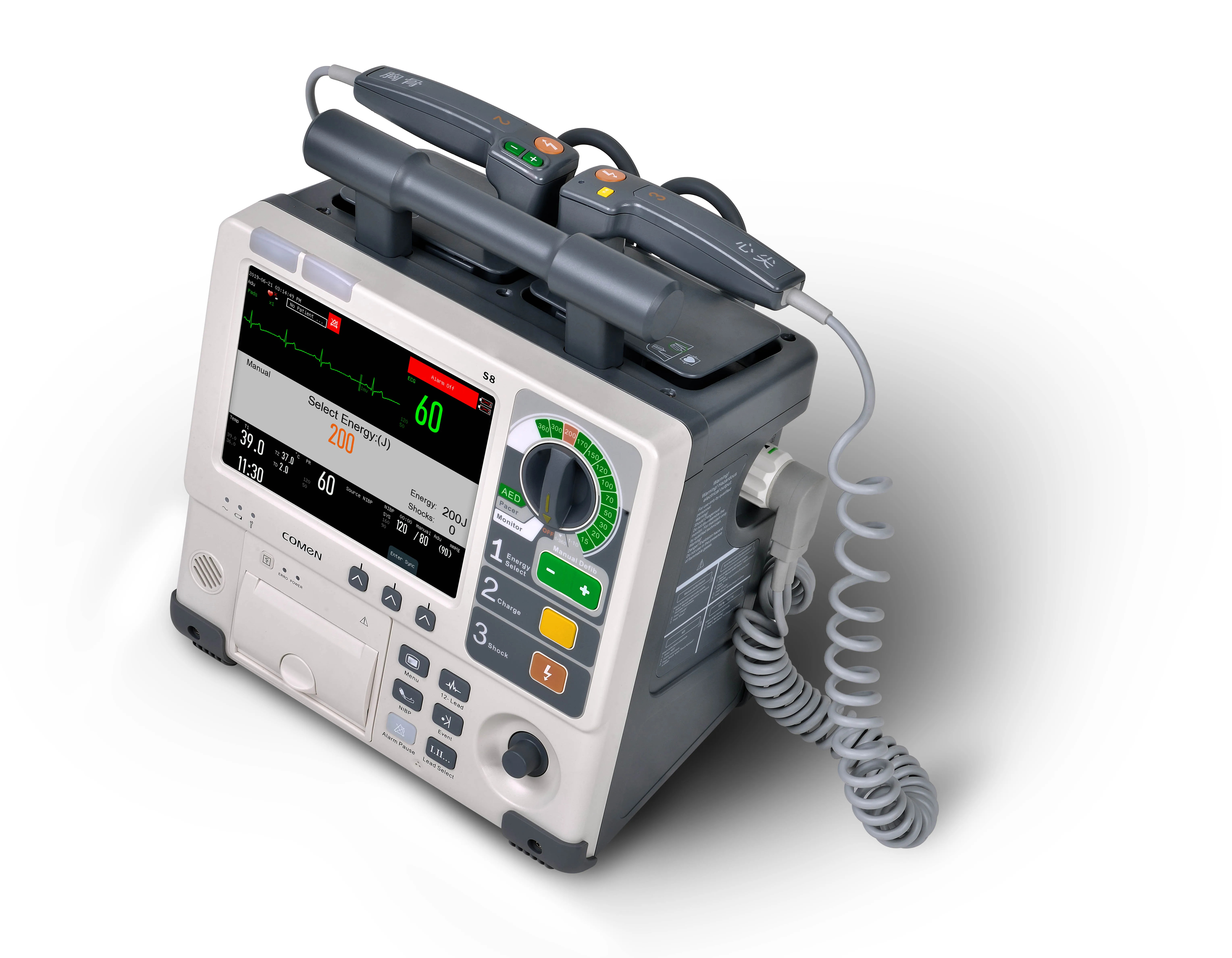 Экстренное оборудование S8 ICU, портативный медицинский дефибриллятор сердца для пациентов