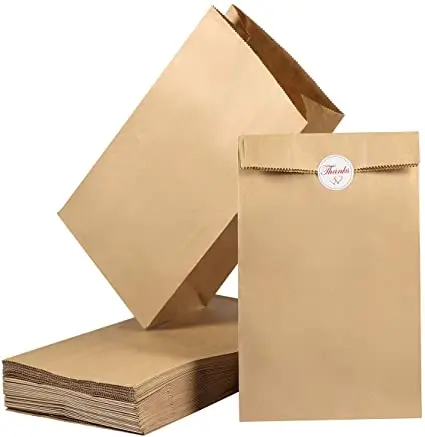 Оптовая продажа несколько функций Пользовательский логотип Складные коричневые маленькие роскошные продуктовые хозяйственные бумажные мешки