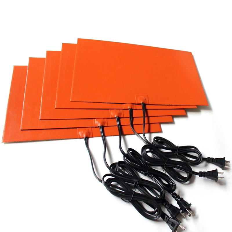 100x100MM 200x200mm 300*300mm  500x500 mm 12V 24V 36V 48V 110V 220V 100W 200W 300W 400W 3d printer silicone heat bed