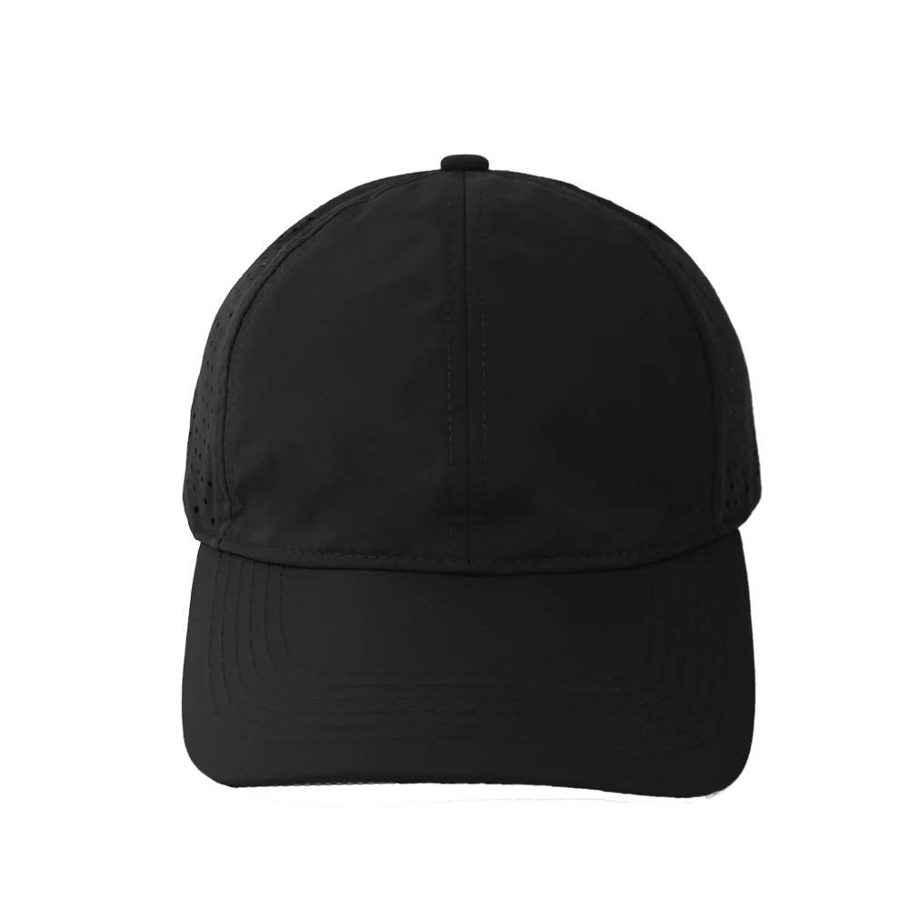 6 panel Unstructured Nylon Quick Dry Waterproof Promotion Hat golf Sport Caps Blank Baseball Cap