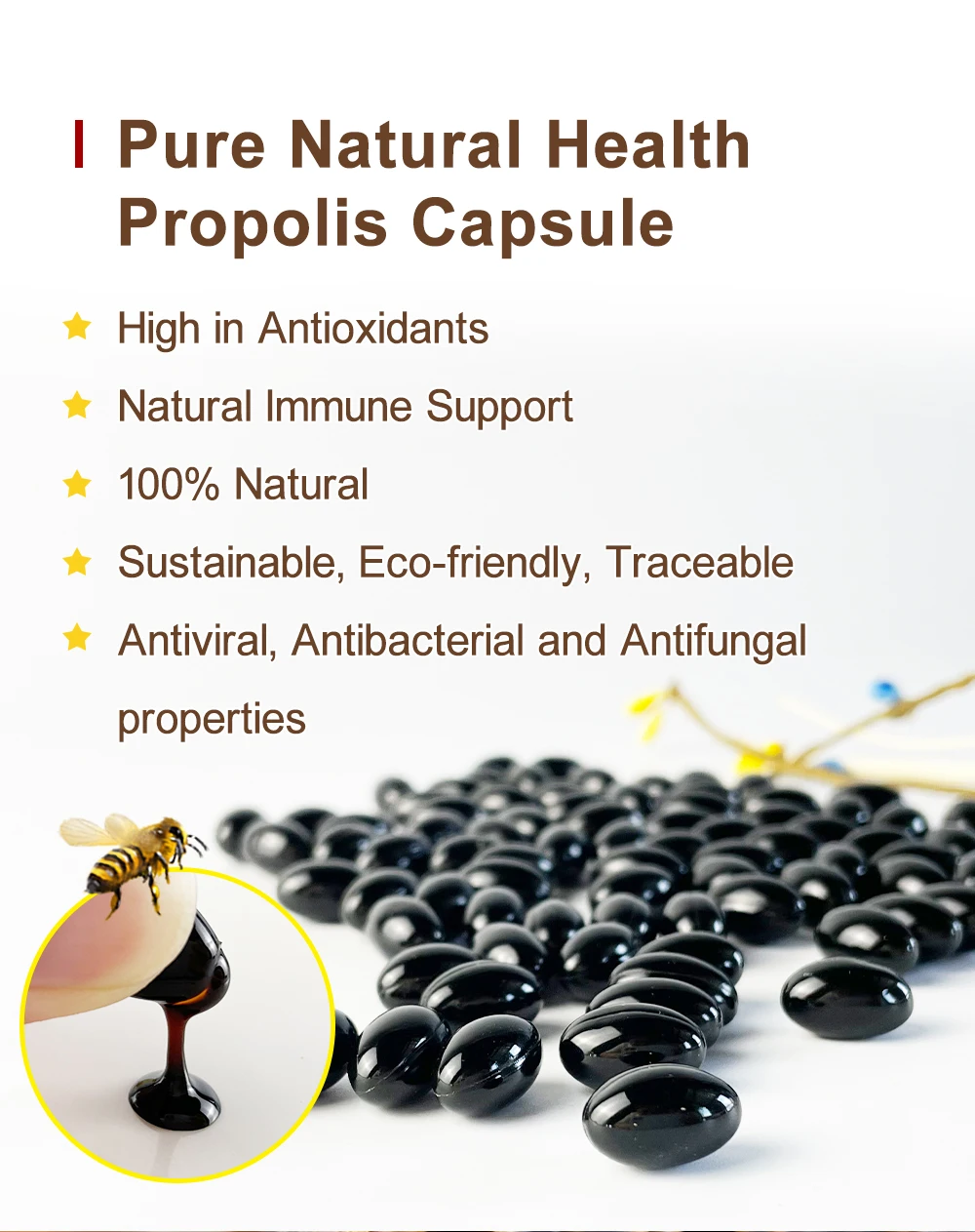 BEEHALL, антиоксидантная пчела, прополис, Cica, прополис, Органическая пчела, прополис в капсулах