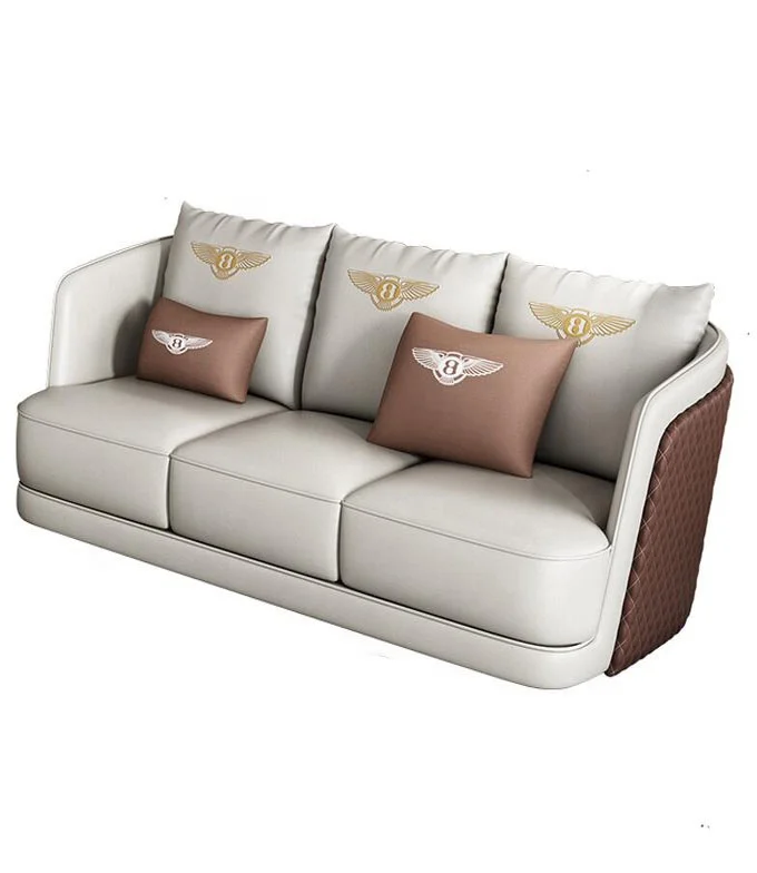Hot Product Italy Design Furniture Living Room Modern Luxury Genuine Leather Sofa Set