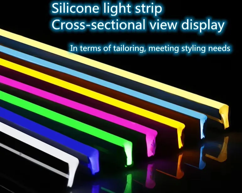 Hot Sale Ip65 Neon Light 1 Cm Cut 5M 10M 50M 100M Silicone 12V Flexible Soft Led Neon Flex
