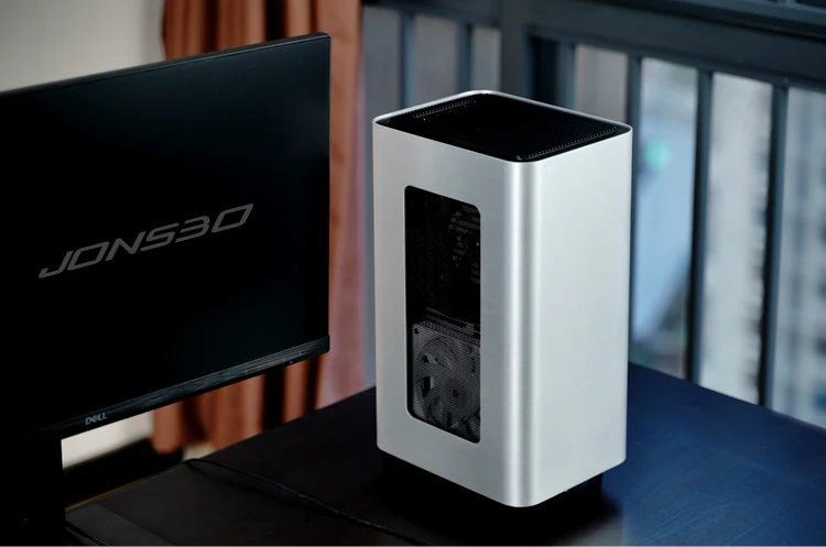 JONSBO V11 Pull-out structure Standing and lying Double side ventilation Comes with 14CM fan Aluminum Mini ITX Case