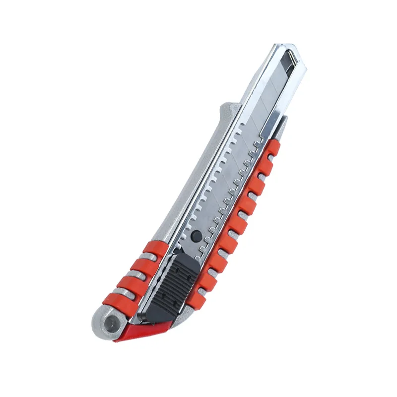 Heavy Duty Cutting Tools Retractable 18mm Rubber Tpr handle Box Cutter Utility Knife for cartons