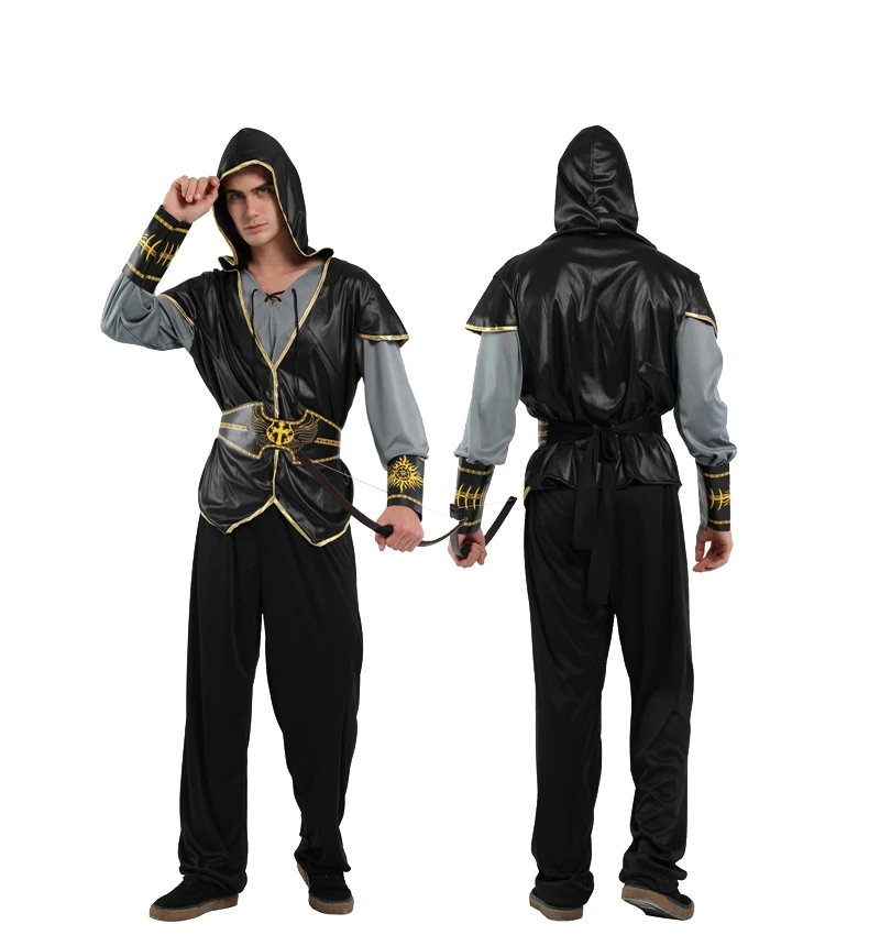 Factory Wholesale Handsome Archer Adult Costume Halloween Party Male Cosplay Costume