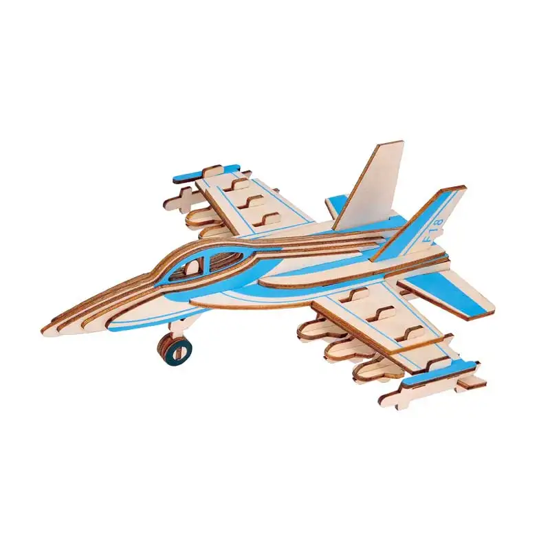 Factory  hot selling OEM ODM 3D Wooden assembly weapon  Apache helicopter model toys wooden assembly airplane toy