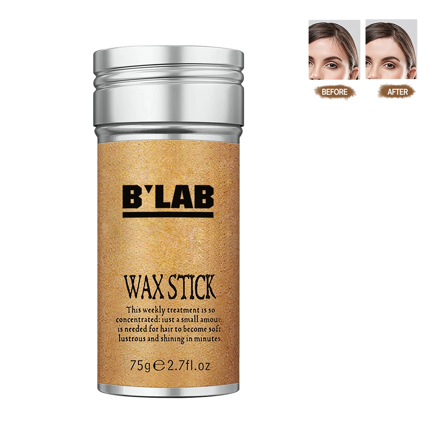 Private Label Hair Stick Wax for Edge Control Hair Styling Wax Stick for Men and Women Strong Hold Matte Clay for Hair Stick Wax