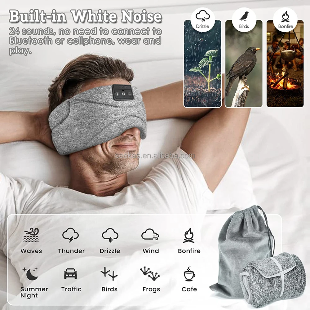 Bluetooth маска для сна с таймером и белым шумом