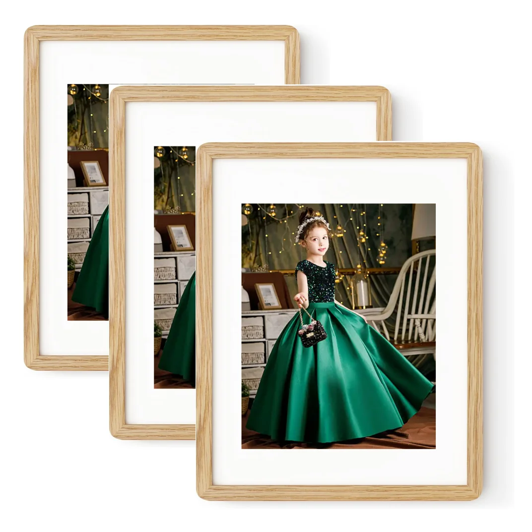 Solid Oak Wood Handcrafted Solid Oak Wood Picture 11 x 14 Wooden Frame custom 11x14 Picture Frame Display Pictures frames