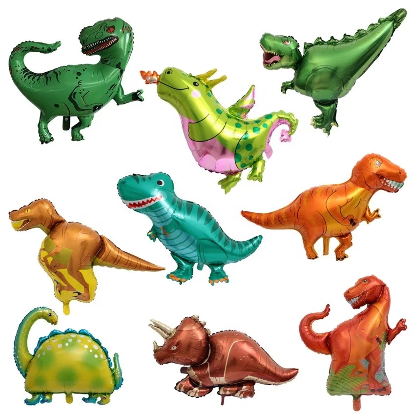 Wholesale 4D Walking Dinosaur Foil Balloons Boys Animal Balloons Children Dinosaur Birthday Party Jurassic World Decor Balloon