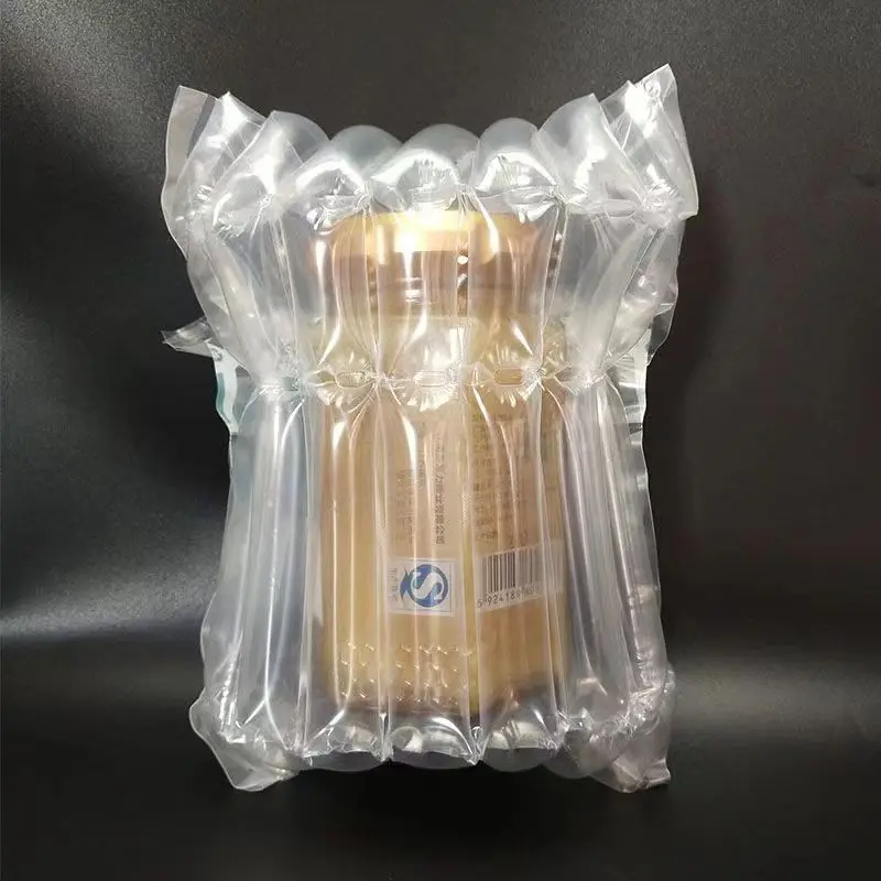 Shock Resistance transport protector PE/PA Material air bubble cushion wrap glass bottle air column packaging bag