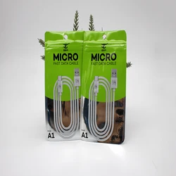 Wholesale Custom Printed Usb Cable Mobile Phone Packaging Bag With Zipper Packaging Bag