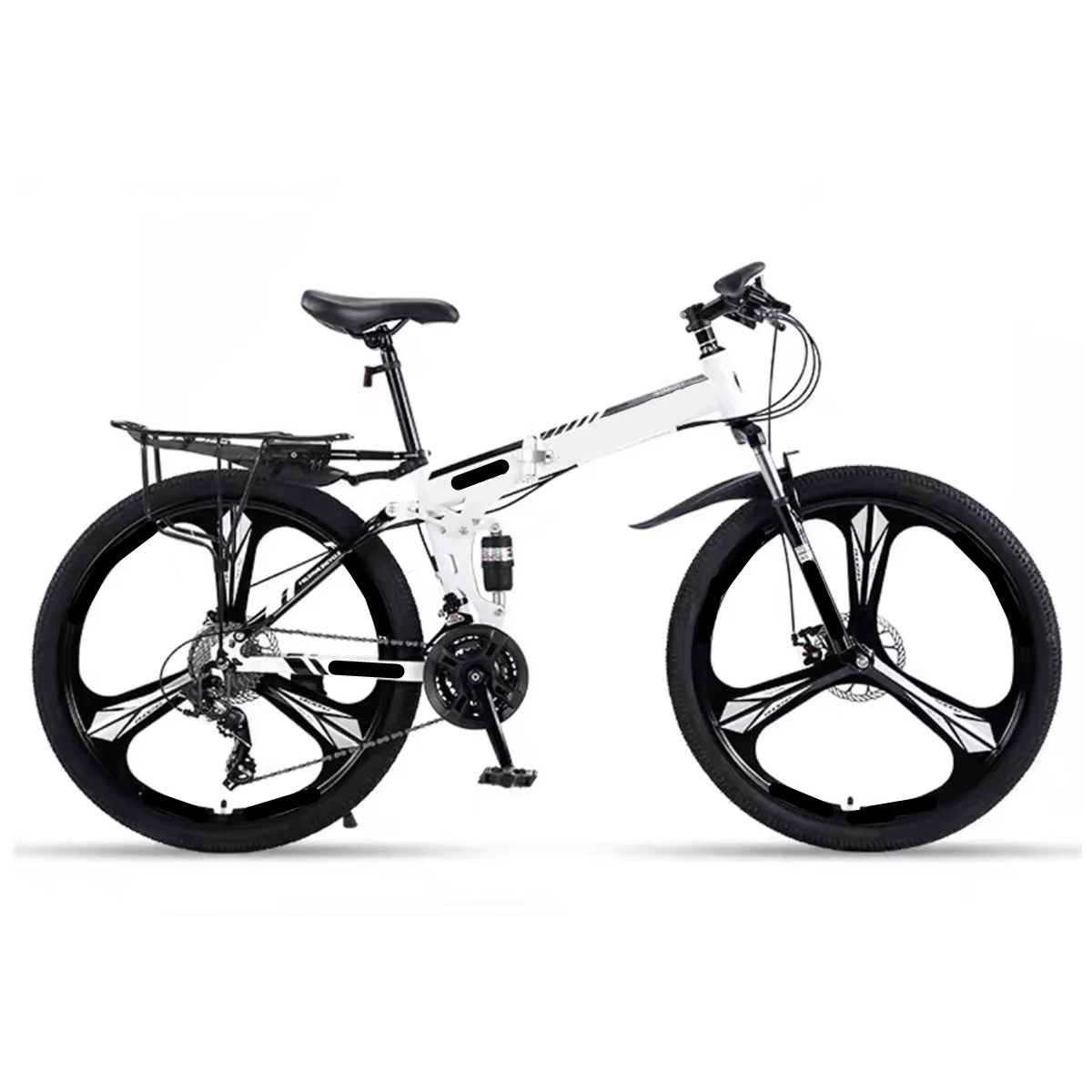 Alibaba Wholesale Mountain Bicycles Double Dic Brake Cycle Bikes Folding Bike With Comfortable Saddle