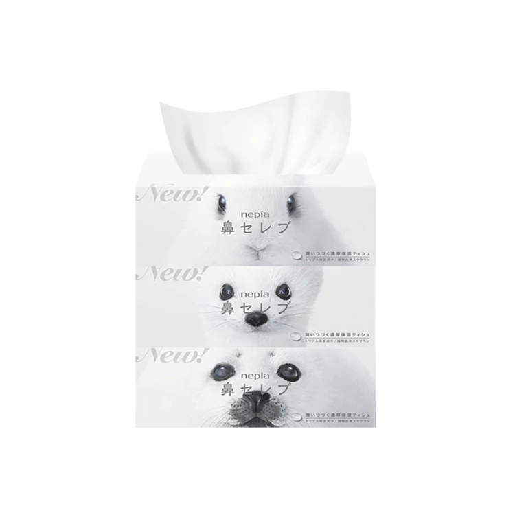 
Japanese Nepia Nonstimulus Friendly Skin Branded Box Facial Tissue Paper 