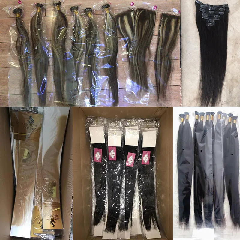 
Double Drawn Thick piano color 100 human hair extensions, cuticle aligned remy piano hair bundles, P6/613 piano hair extensions 