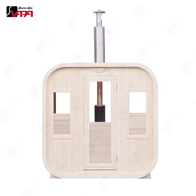 Vapasauna Direct Manufacturer * Square High Quality Pine Wood Modern Outdoor Material 1800*2400*2400MM Sauna Room 8 Persons