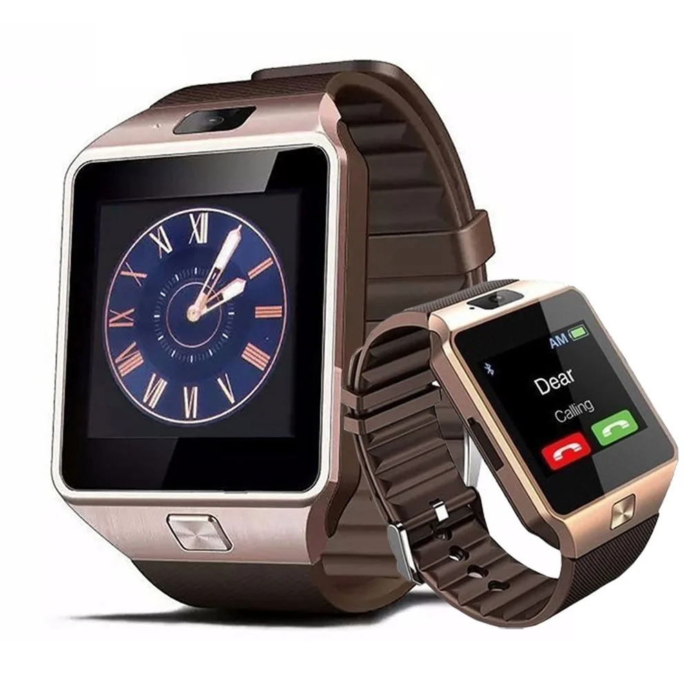 Wholesale Android TF SIM Card  Camera waterproof Inteligente Smartwatch Phone Smart Watch DZ09