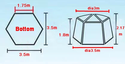 Screen house tent 6-hub Cube Shelter cook tent fishing camping SP tent