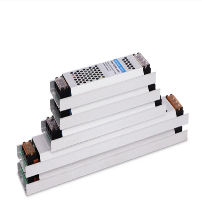 Светодиодный WS2812 SK6812 RGBCCT свет DC12V 24V трансформаторы ультра тонкий без вентилятора шума LED Драйвер AC190-240V 60W
