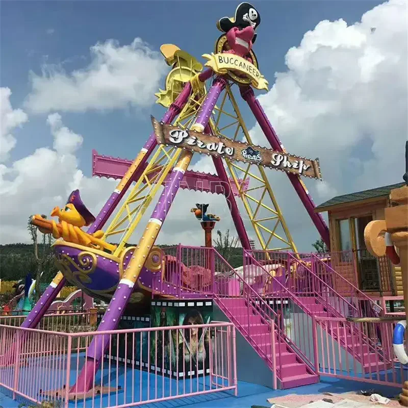 Pirate Ship Inflatable Playground Ride Bed Toys Giant Luna Park Black Pearl Amusement