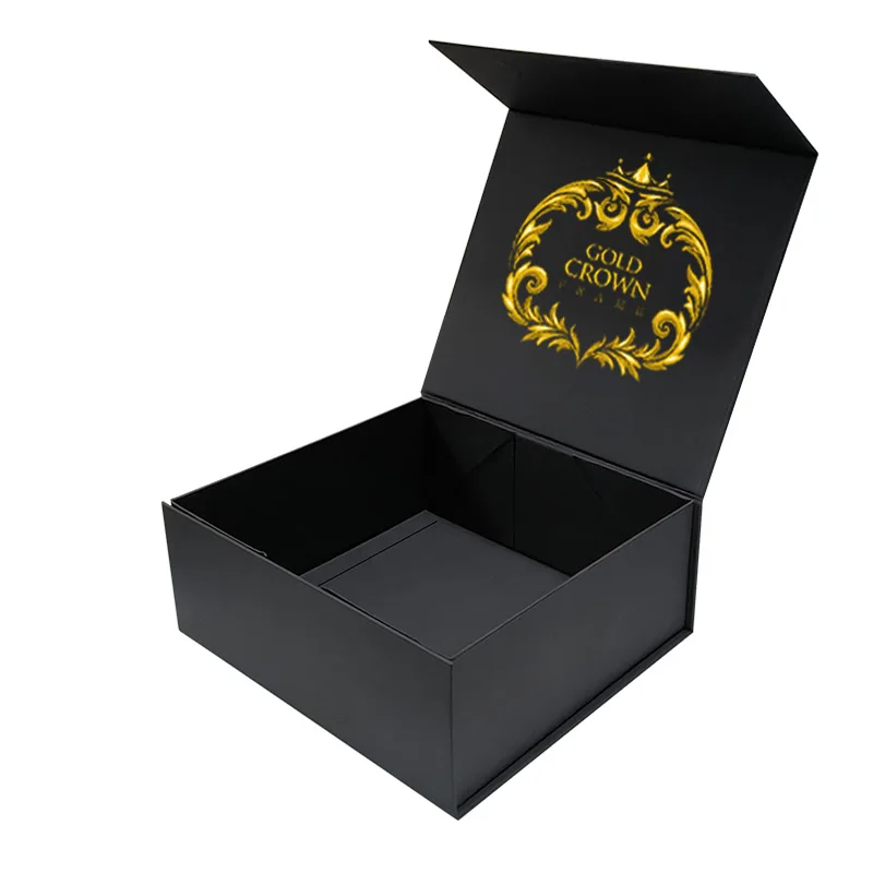 Eco Friendly Logo Designer Cardboard Packaging Magnetic Closure Custom Black Shoe Foldable Magnetic Paper Gift Box With Logo