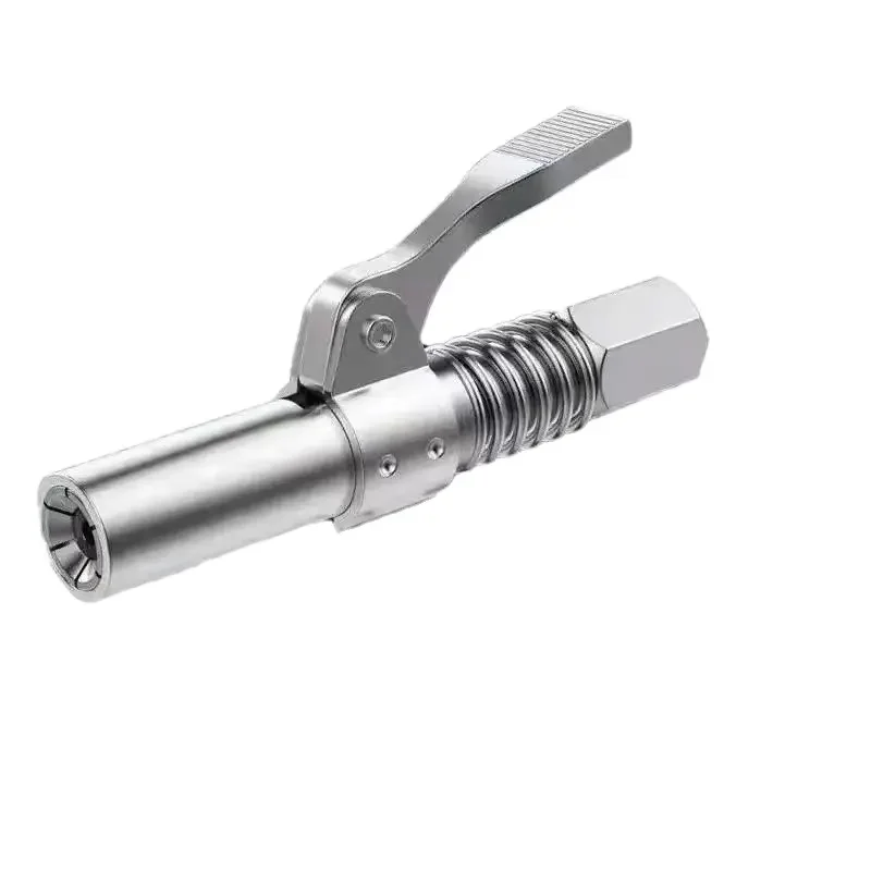 Grease gun nozzle locking clamp type high-pressure oil nozzle hand grease gun double handle Coupler