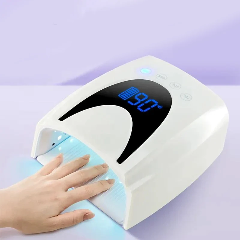 Auto Sensor 66W Cordless Rechargeable LED Nail Gel Curing Light X10 Fast Dry Nail Art Manicure UV Curing Lamp UV Nail Lamp Dryer