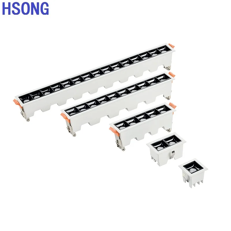 Modern design aluminum led trimless recessed linear light recessed downlight 30w for office