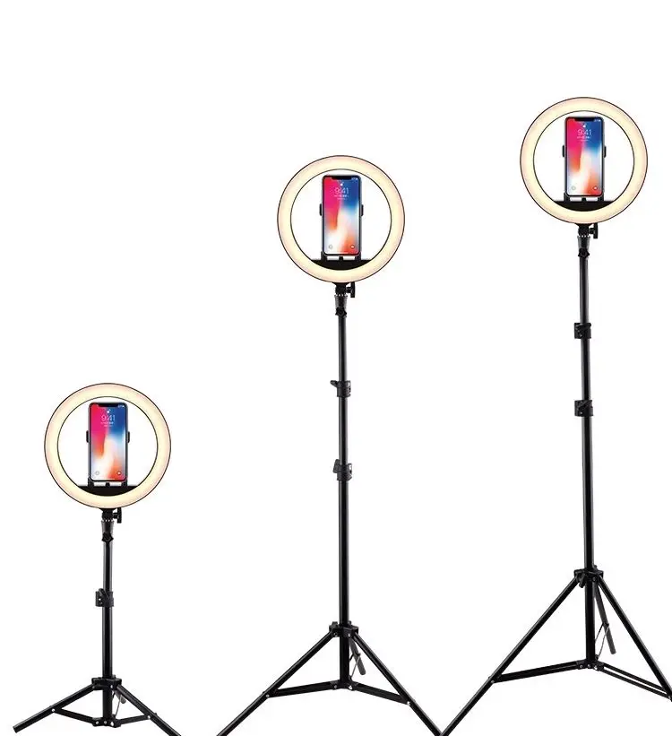 1.6m Stand Ring Light Dimmable Flash Selfie Video Conference Beauty Broadcast Vlog Digital RGB Ring Light Photographic Lighting