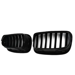PORBAO Auto Headlight Shine Black Single Line Car Front Grille for X5/E70