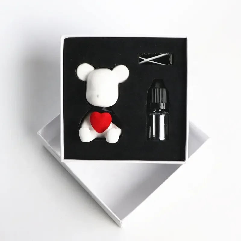 Wholesale Lovely Bear Shaped Aroma Diffuser Scented Fragrance Essential Oil Stone Aroma Plaster Car Air Freshener