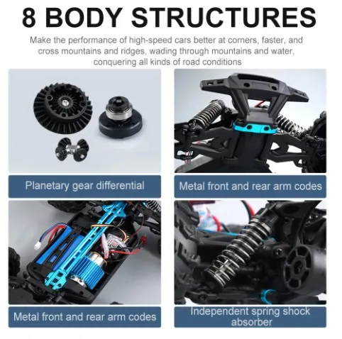 1:16 Scale Large RC Cars 16101 16102 50km/H High Speed RC Cars Toys for Boys Remote Control Car 2.4G 4WD Off Road Truck Toy Gift