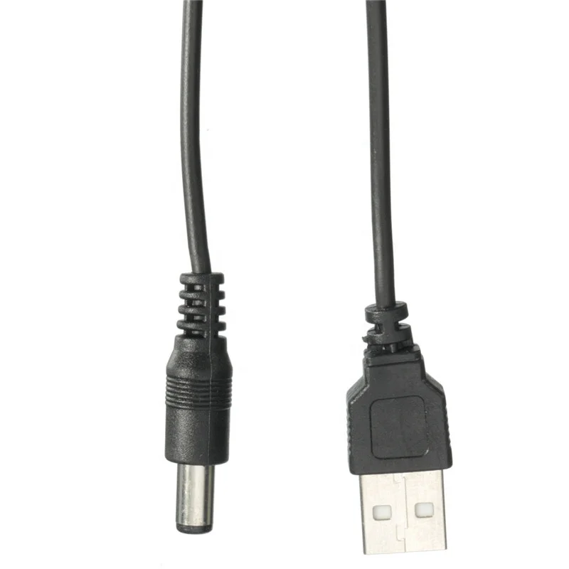 5.5 x 2.1mm 5V DC Male and Female Jack Power Cable mini type waterproof black Connector 1M