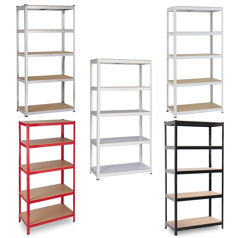 Heavy duty 5 layer stacking boltless galvanized steel storage shelving rack 200x150x40