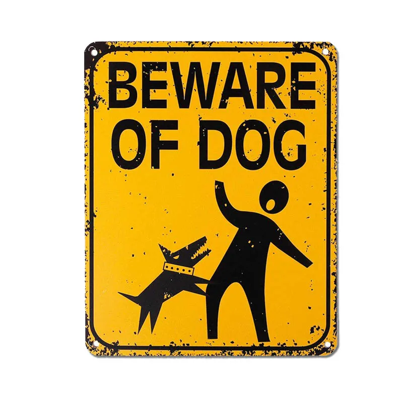 Custom Design Aluminum No Soliciting No Trespassing Metal Sign Video Security Signs Dog Warning Caution Metal Sign