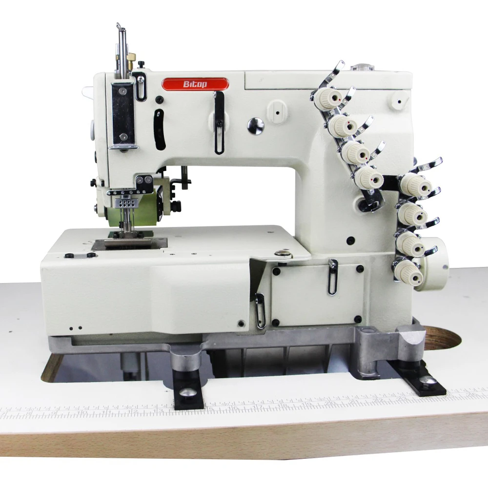 Industrial jeans flat multi needle sewing machine electric 4 needles