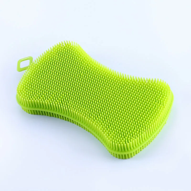 kitchen Tools Multifunctional Soap-shaped Double-sided Silicone Cleaning Brush