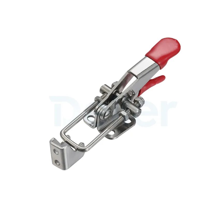 Cabinet Lever Handle Stainless Steel Toggle Catch Latch Lock Clamp Hasp With Secondary Catch