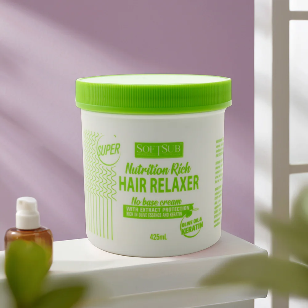 African Hair Straighten Cream Hair Relaxer Perm Damaged Repair Smoothing Treatment Regular/Super Private-Lable Hair Relaxers