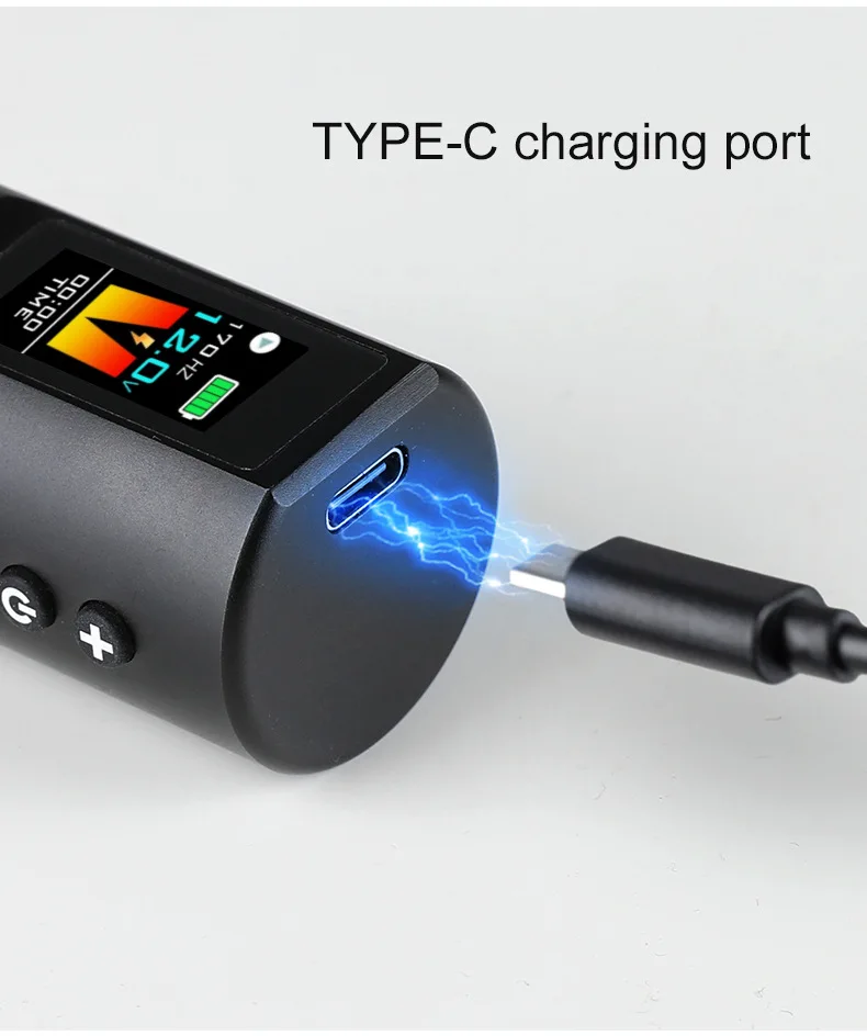 Color Screen Digital Rechargeable Tattoo Machine Battery RCA DC Wireless Tattoo Power Supply for Tattoo Machine