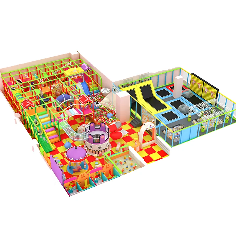 Castle-Themed Indoor Playground Ball Pits Kids Soft Play Equipment with Steel Plastic Kindergarten Includes Climbing Features