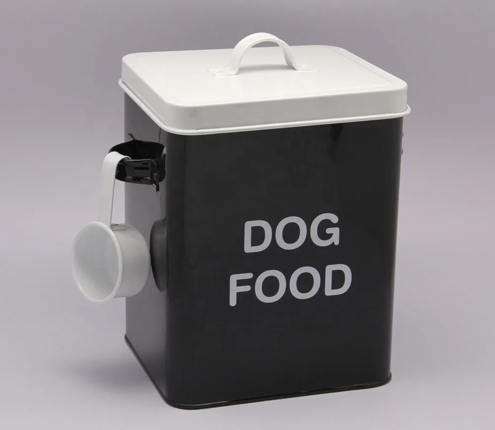 Metal Pet Food Storage Container with Scoop