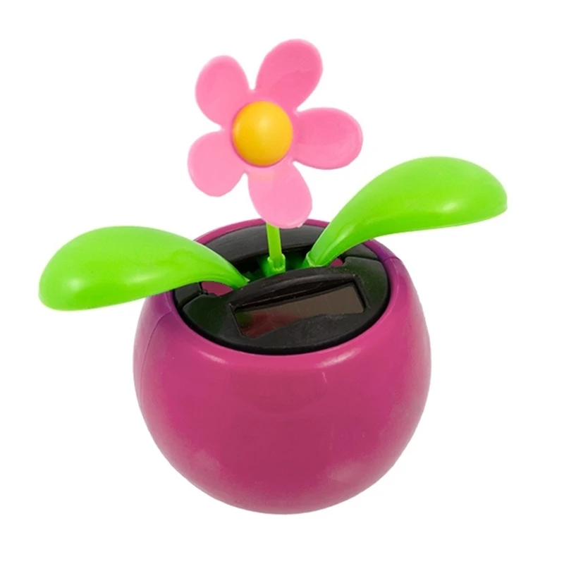 Solar apple Flower Solar Energy Automatic Swing Sunflower Car Ornaments Interior Decoration Ornaments